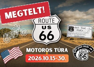 Route 66 motoros túra | 2026.október 15-30.